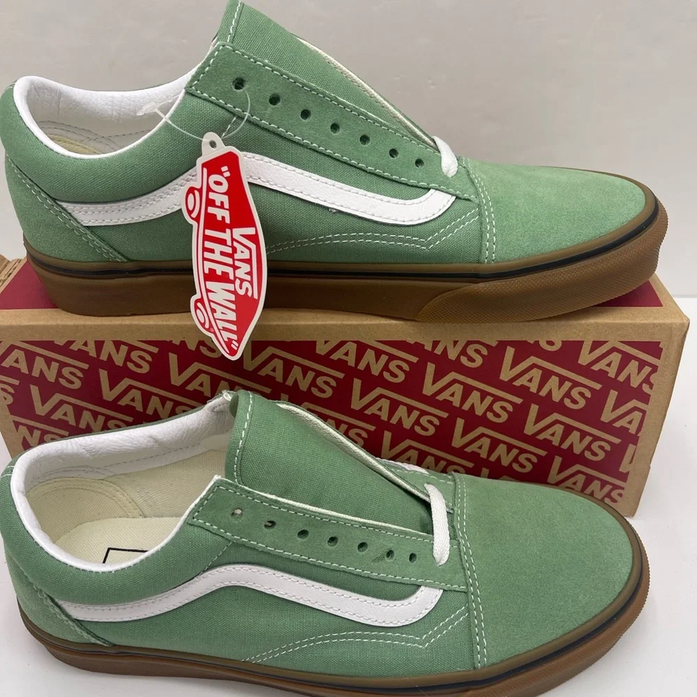 Vans Men’s Old Skool (Gum) Basil/True White Sneakers VN0A38G19M0